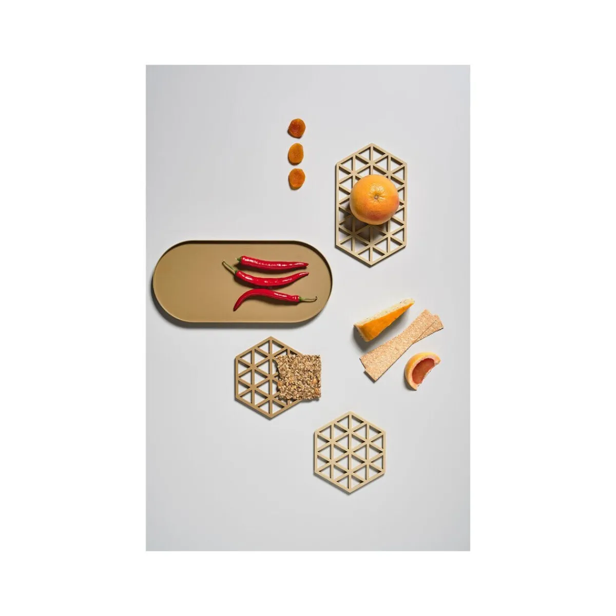 Untersetzer 16x14 cm Triangles Warm Sand<Zone Denmark Outlet